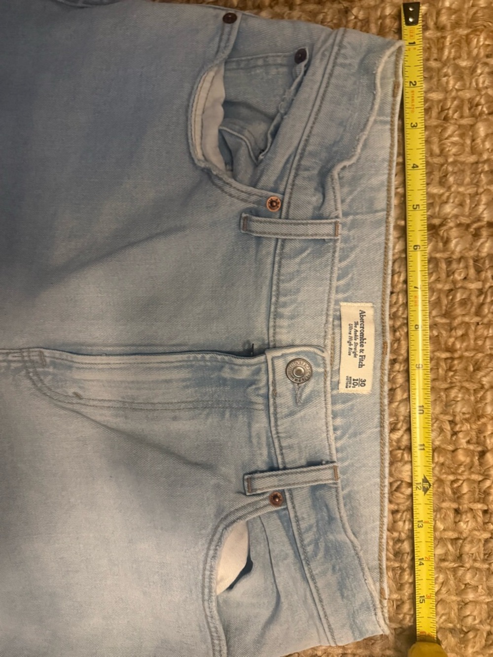 Abercrombie & Fitch Light Blue High Rise Women's Jeans